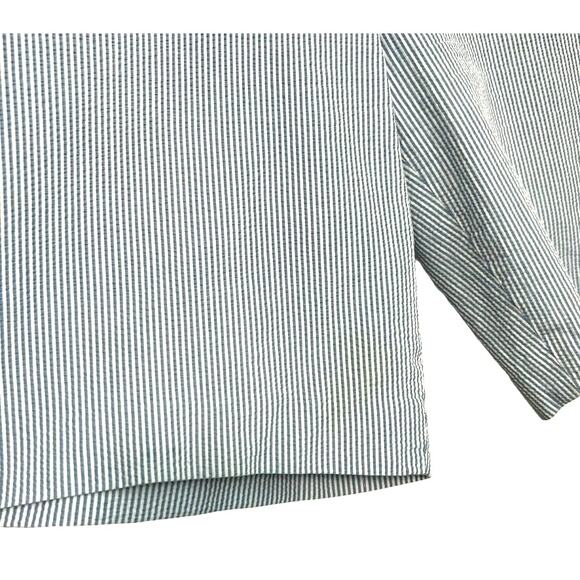 Talbots Seersucker Striped Shorts 8 Blue White Coastal Preppy Resort Classic - Picture 5 of 7